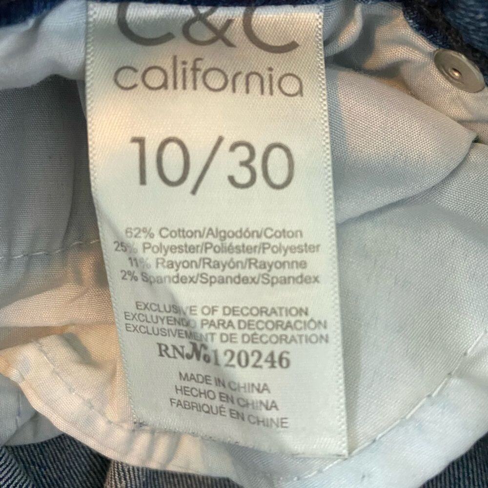 C&C California Bootcut Stretch Kimmie Jeans Denim Blue Jeans Size 10/30 - Picture 5 of 5